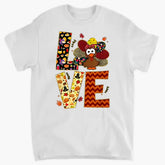 Women'S Thanksgiving Turkey Print T-Shirt